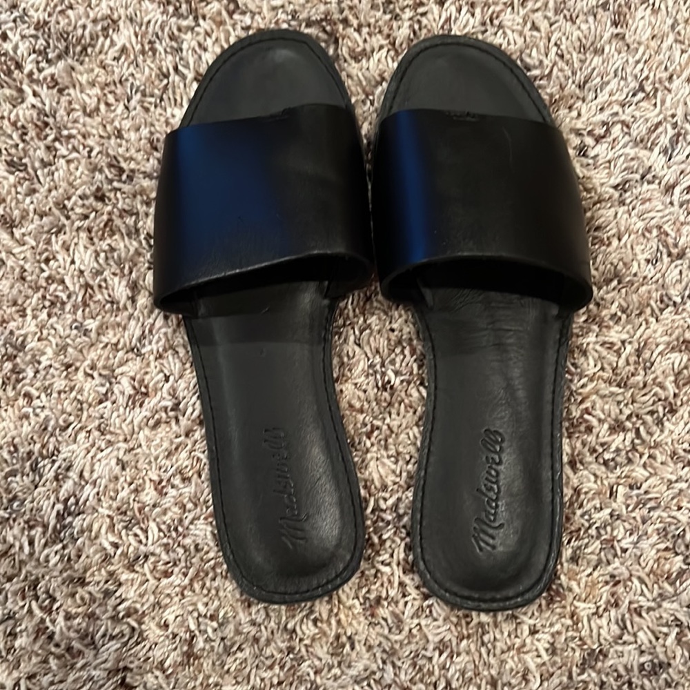 Madewell leather slip on sandles